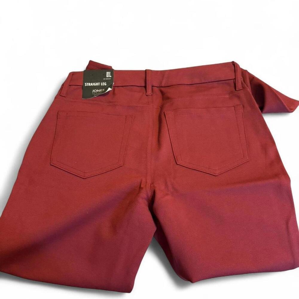 Jones New York burgundy high-waisted skinny pants Size 4 NEW - Picture 6 of 7